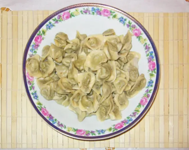 Mushroom dumplings for borscht