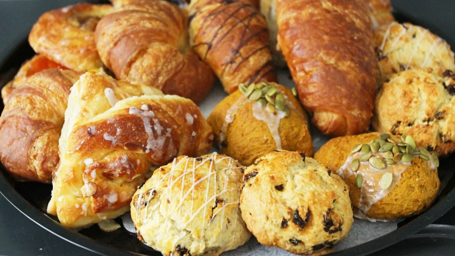 Croissants, scones and pastries fresh from the Café Pierrot bakery
