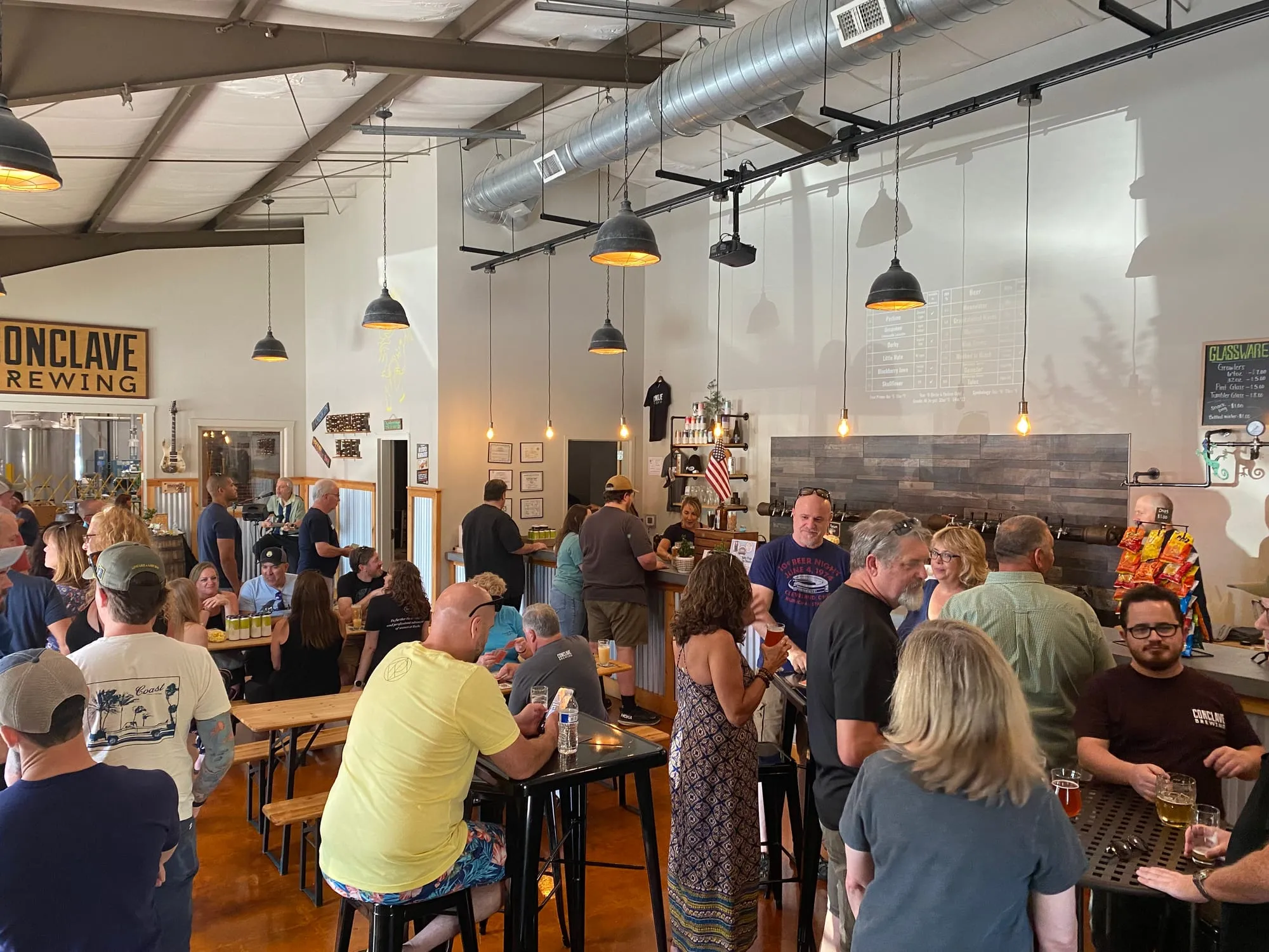 A full house in the Conclave Brewing taproom