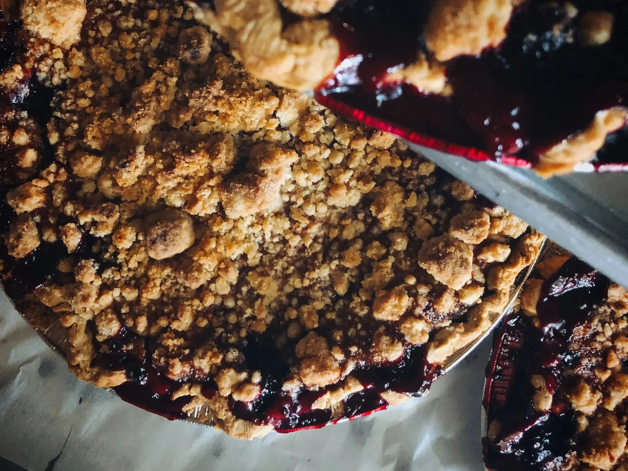 Berry crumble pies from the Windy Brow Farms bakery